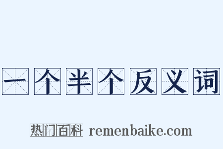 一个半个反义词是什么意思的图片